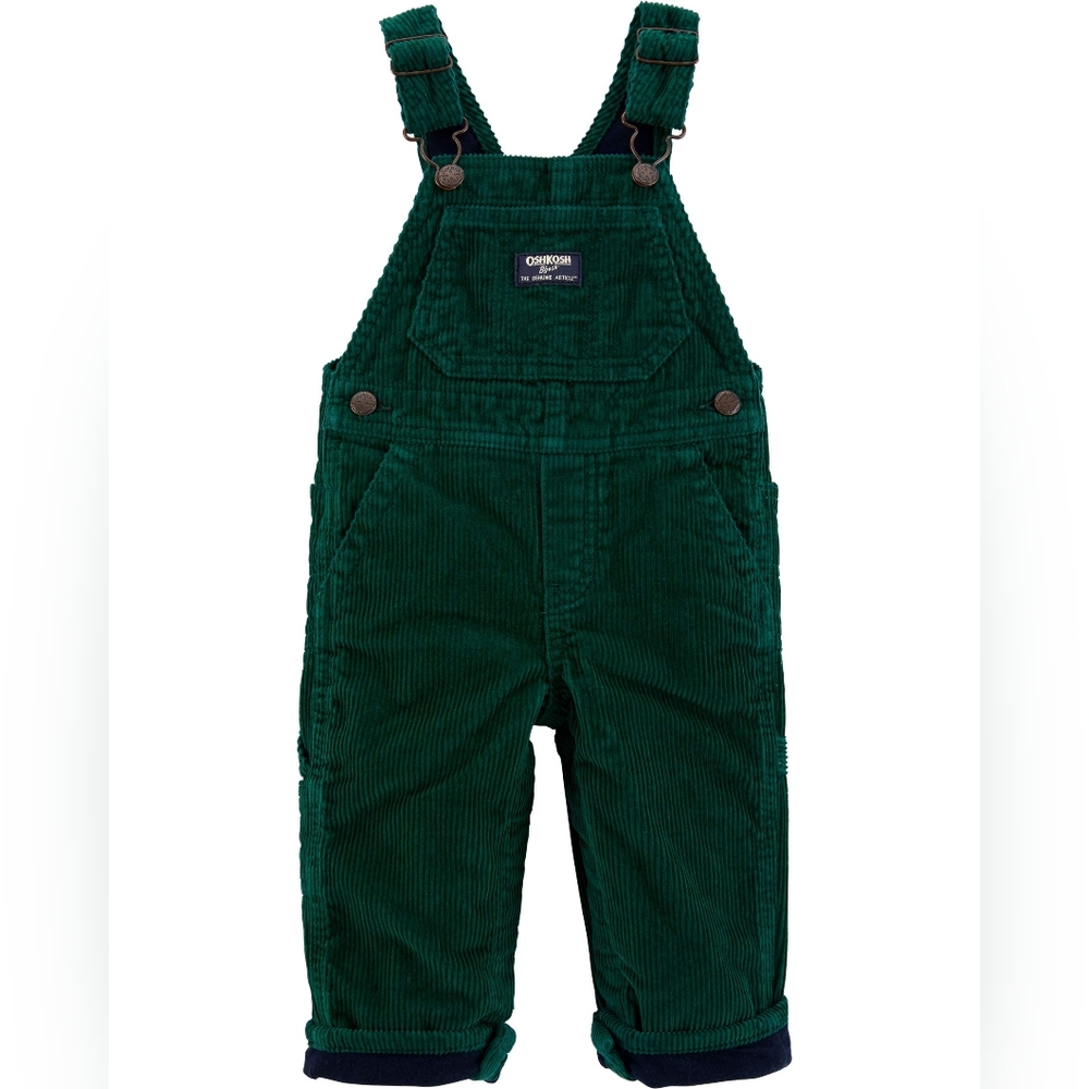OshKosh B'gosh Green Corduroy Overalls for Kids 12M